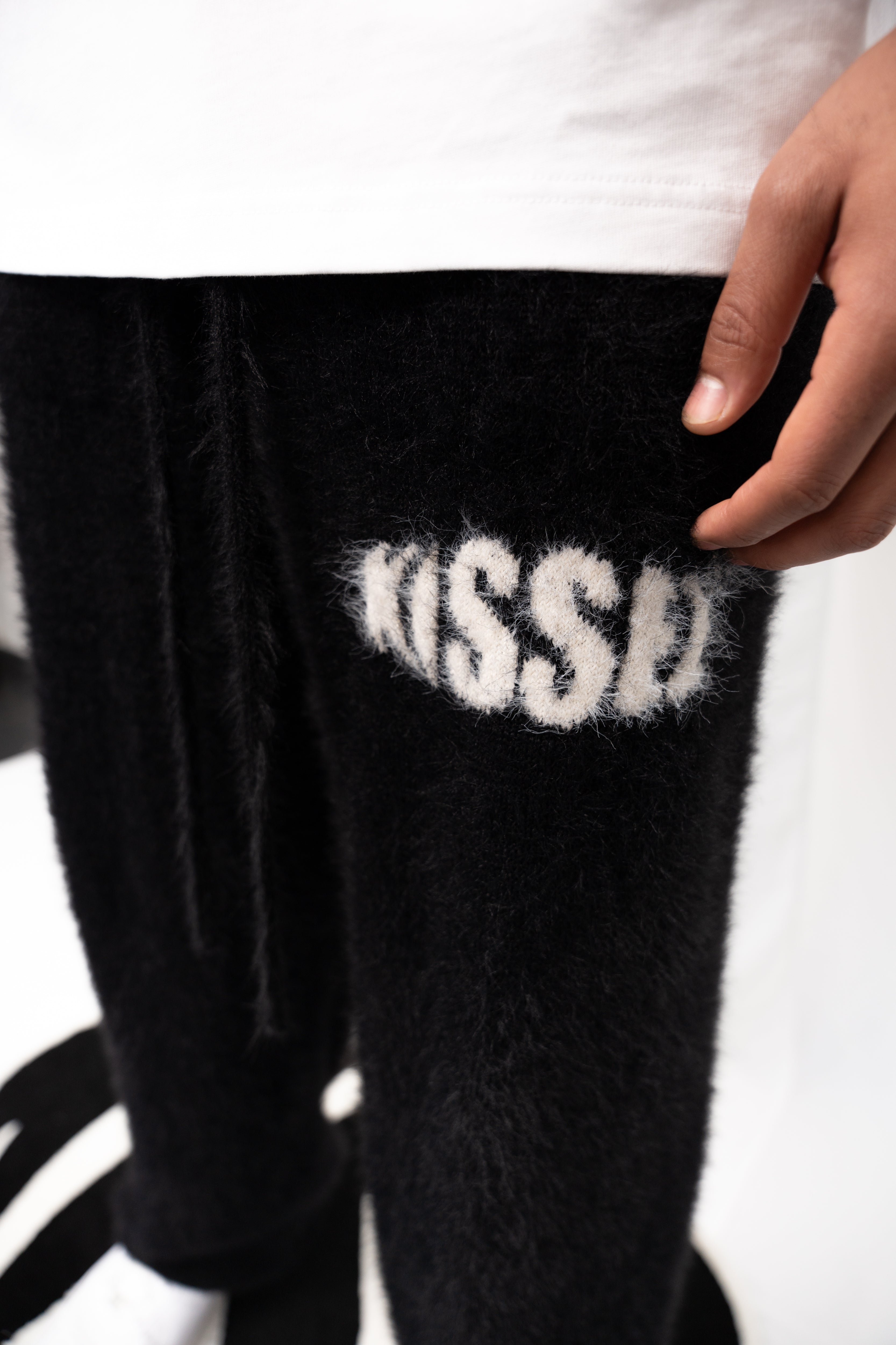 MOHAIR PANTS BLACK