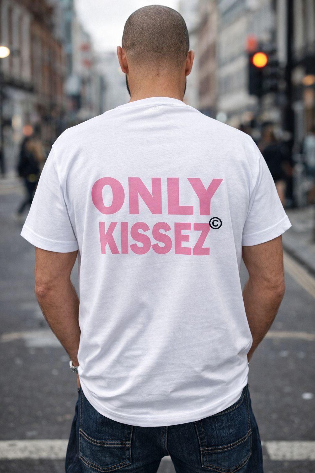 ONLY KISSEZ TEE PINK/WHITE